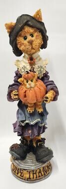 Boyds Bears Folkstone Purrscilla Give Thanks #2866 Cat Figurine 1998